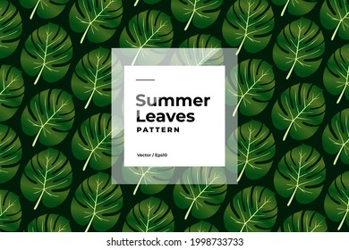 Summer Leaves Pattern Eps10 Vector