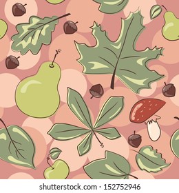 summer leaves seamless pattern