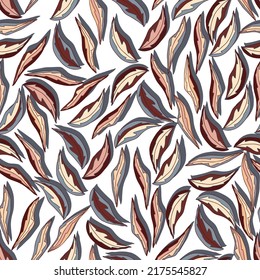 summer leaves seasonal botanical vector seamless pattern