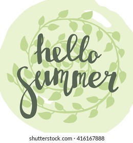 Summer leaves vector pattern