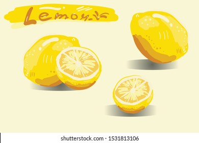 Summer Lemon  Half Cut Yellow