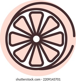 Summer lemon, illustration, vector on white background.