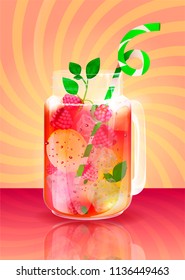 Summer lemonade. vector illustration

