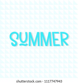 Summer. Summer lettering. Beautiful lettering. The inscription is by hand. Design for postcards, banners, posters, T-shirts