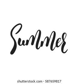 Summer lettering. Calligraphic summer vector illustration
