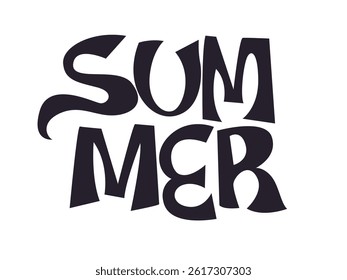 Summer lettering and calligraphy for poster, banner, shirt, postcard