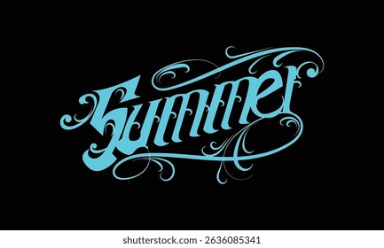 SUMMER lettering custom style design