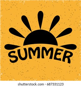 Summer lettering design