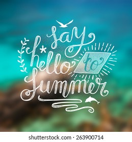 Summer lettering illustration