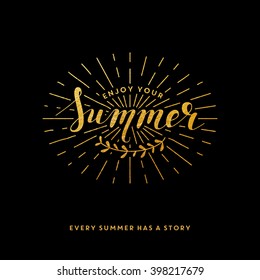 Summer lettering illustration