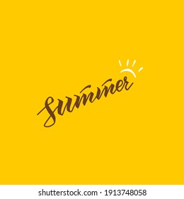 Summer lettering illustration. For printing, souvenir products and the Internet. Vector

