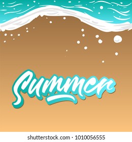 Summer Lettering On Seashore 