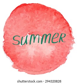 Summer lettering for poster, card, website
