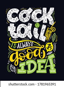 Summer lettering quote. Hand drawn doodle lettering art for banner, poster, t-shirt-design, packing. Summer vibes. Lemonade party.