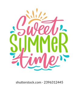 Summer Lettering Quotes and Phrases For Printable Posters, Cards, Tote Bags Or T-Shirt Design. Funny Summer Sayings