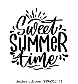 Summer Lettering Quotes and Phrases For Printable Posters, Cards, Tote Bags Or T-Shirt Design. Funny Summer Sayings