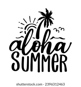 Summer Lettering Quotes and Phrases For Printable Posters, Cards, Tote Bags Or T-Shirt Design. Funny Summer Sayings