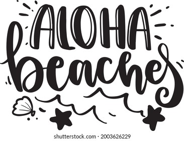 Citas de letras de verano afiche imprimible Mug Tumbler Tote Bag Sticker T Shirt Design Aloha Bebidas