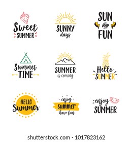 Summer lettering set