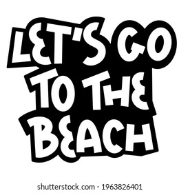 Summer lettering set. Black and white