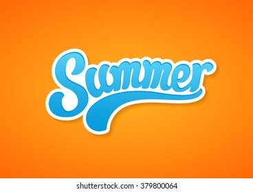 Summer lettering text