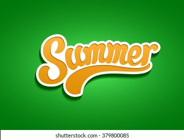 Summer lettering text