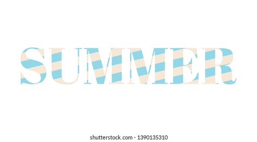 Summer lettering text banner background. Vector Illustration