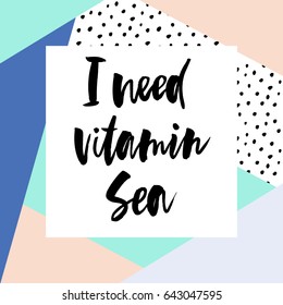 Summer Lettering in vector calligraphy, modern brush lettering and hand drawn design elements. Gifts, wallpapers, web template, card, invitation