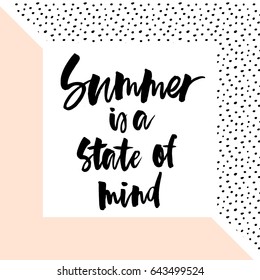 Summer Lettering in vector, calligraphy, modern brush lettering, hand drawn design elements, gifts, wallpapers, web template, card, invitation