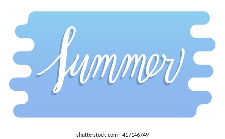 Summer lettering vector sign. 