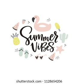 Summer lettering. Summer Vibes
