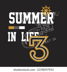 summer in life design typography vector illustration