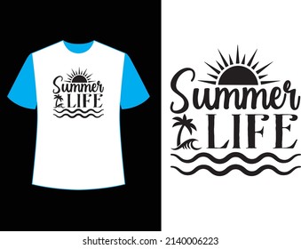 summer life t shirt design.