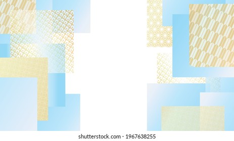 Summer light blue Japanese pattern background
