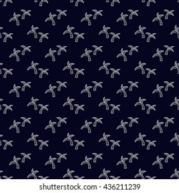 Summer line art beach pattern