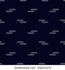 Summer line art beach pattern