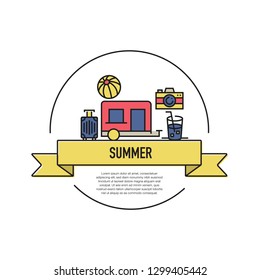 SUMMER LINE ICON SET