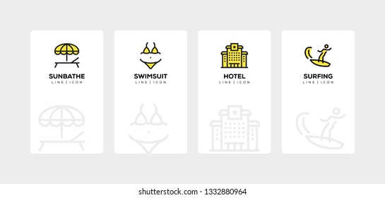 SUMMER LINE ICON SET