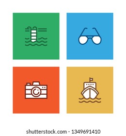 SUMMER LINE ICON SET