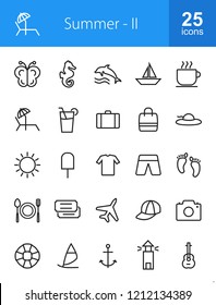 Summer Line Icons