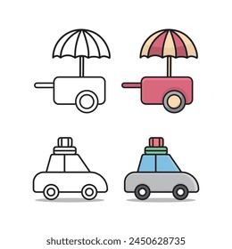Summer Line Icons. Editable Stroke. Pixel Perfect. For Mobile and Web