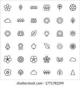 summer line icons set. Stroke vector elements for trendy design. Simple pictograms for mobile concept and web apps. Vector line icons isolated on a white background. 