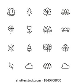 Summer line icons set. Stroke vector elements for trendy design. Simple pictograms for mobile concept and web apps. Vector line icons isolated on a white background.