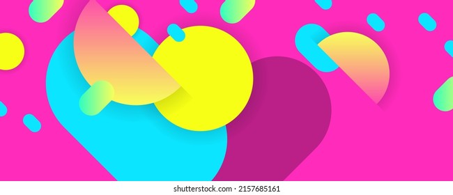 Líneas de verano Fondo de diseño de color brillante plantilla de fondo de jugo de verano con elementos geométricos