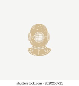 summer lino cut icon vector logo