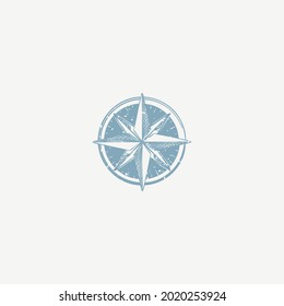 summer lino cut icon vector logo