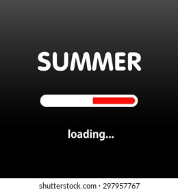Summer is loading. Vector illustration. Eps 10