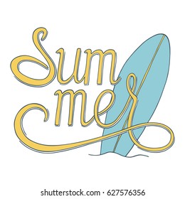 Summer. Logo design for banner, poster, cover, brochure.