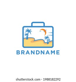 summer logo design With a combination of travel bag symbols