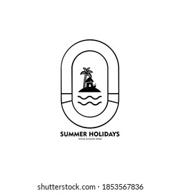 Summer logo design. Season vocation, weekend, holiday logo.